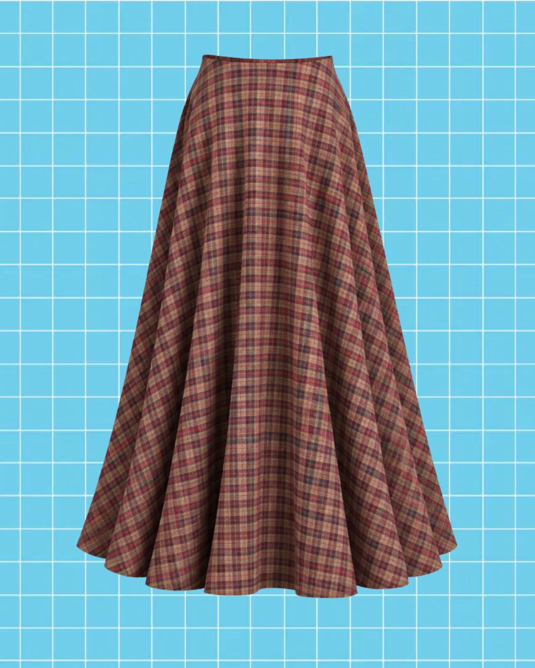 Checkered Maxi Skirt