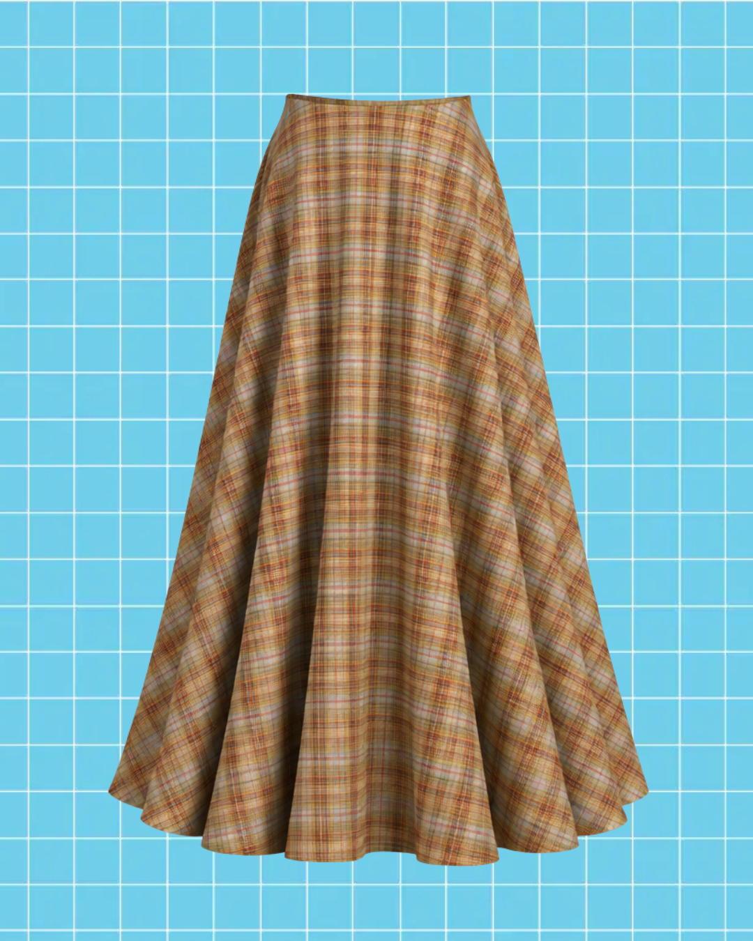 Checkered Maxi Skirt