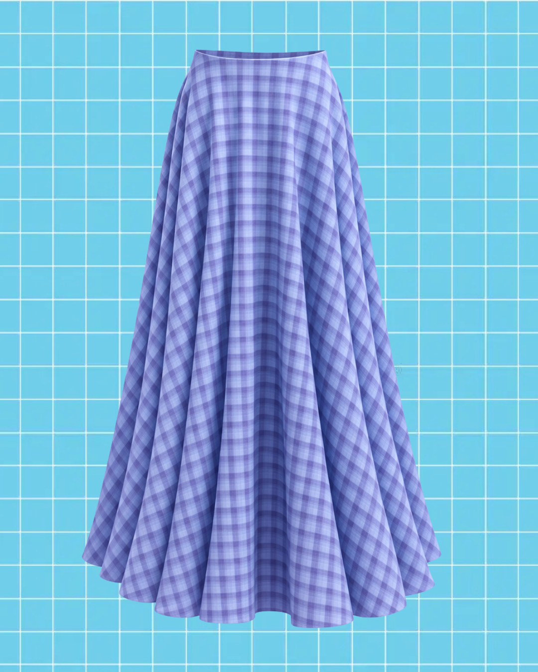 Checkered Maxi Skirt